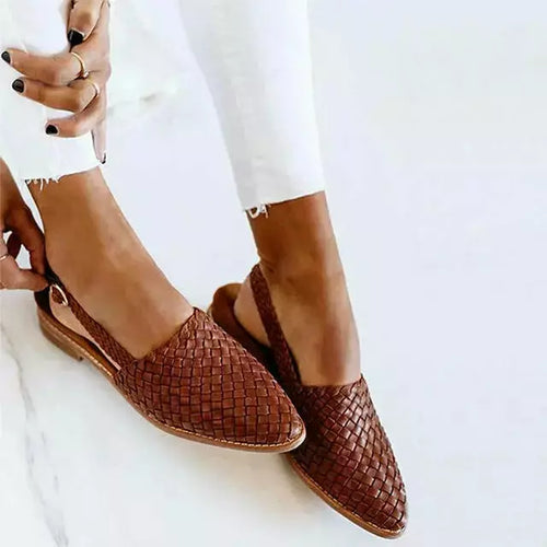 R&B Geflochtene Spitze Flache Schuhe