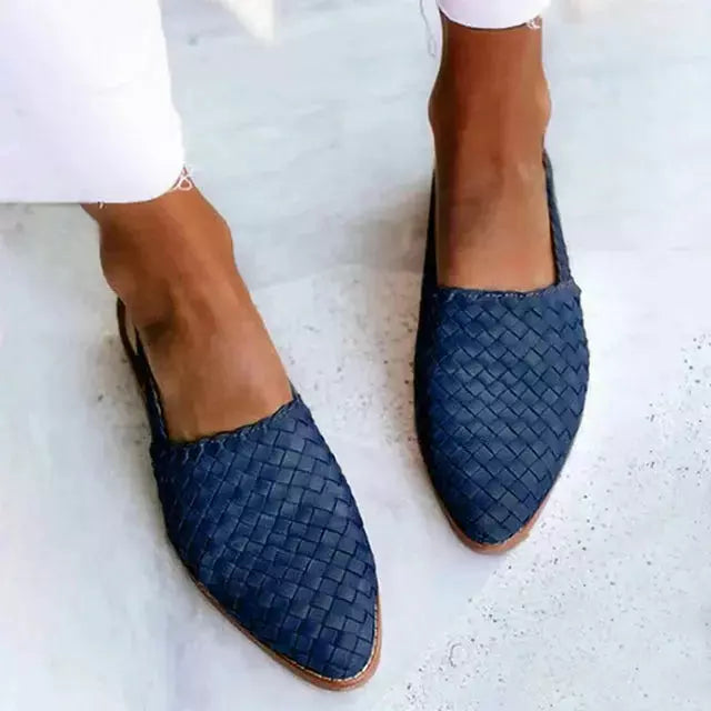 R&B Geflochtene Spitze Flache Schuhe