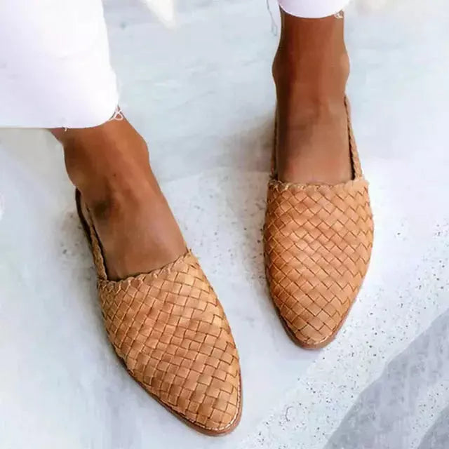 R&B Geflochtene Spitze Flache Schuhe