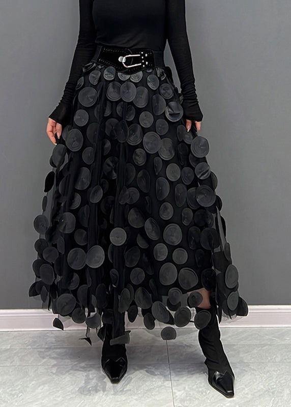 Schicker Damen Rock aus Polka Dot & Tüll-Patchwork | R&B