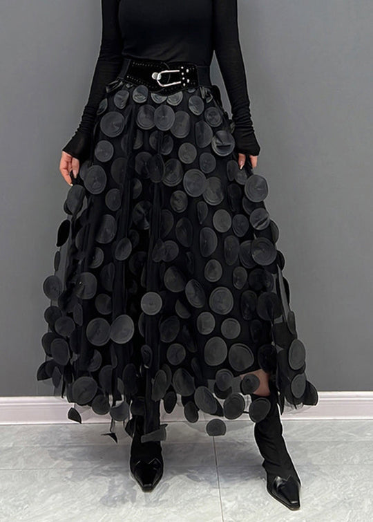 Schicker Damen Rock aus Polka Dot & Tüll-Patchwork | R&B