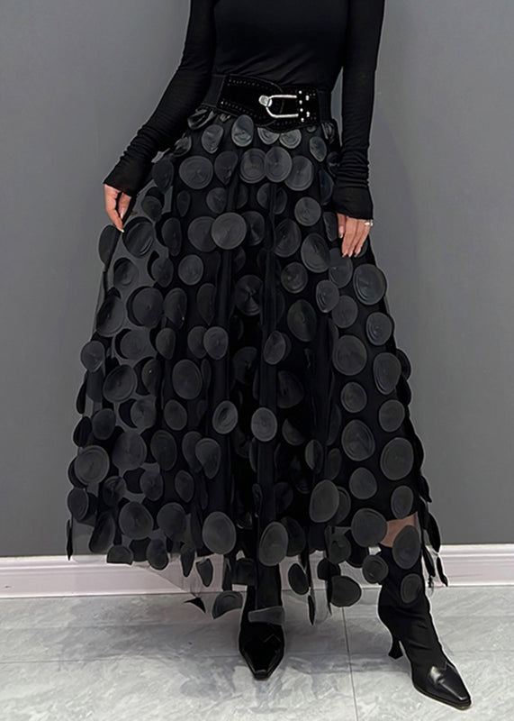Schicker Damen Rock aus Polka Dot & Tüll-Patchwork | R&B