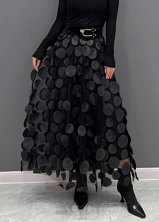 Schicker Damen Rock aus Polka Dot & Tüll-Patchwork | R&B