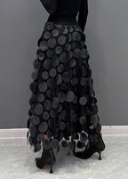Schicker Damen Rock aus Polka Dot & Tüll-Patchwork | R&B