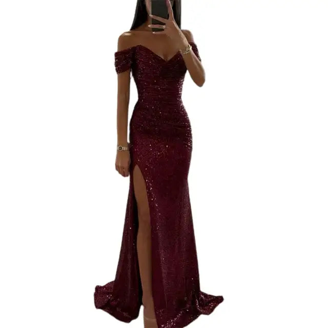 R&B | Kleid Elegant Off-Shoulder Abendkleid