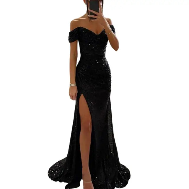 R&B | Kleid Elegant Off-Shoulder Abendkleid
