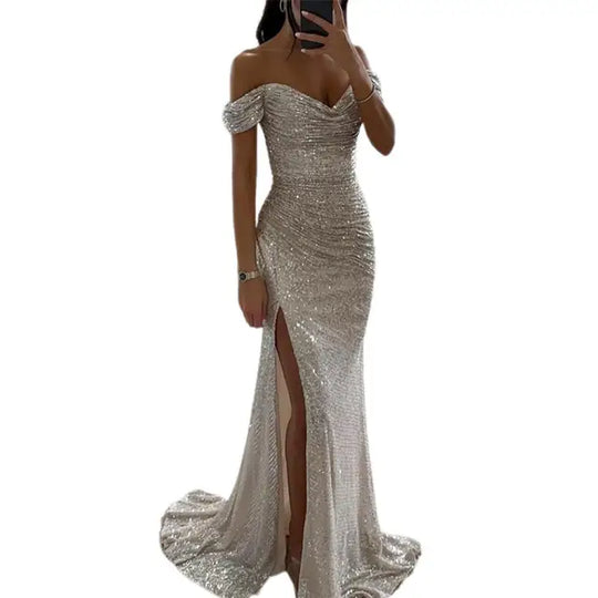 R&B | Kleid Elegant Off-Shoulder Abendkleid