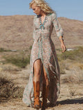 R&B | Lange Chiffonkleid mit Rüschen