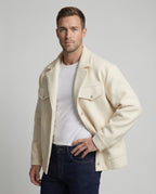 Elegante Herren Winterjacke im britischen Tweed Look Design kurz