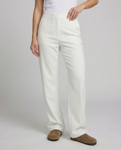 Elegante High-Waist Anzughose mit Weitem Bein in Schwarz Weiß