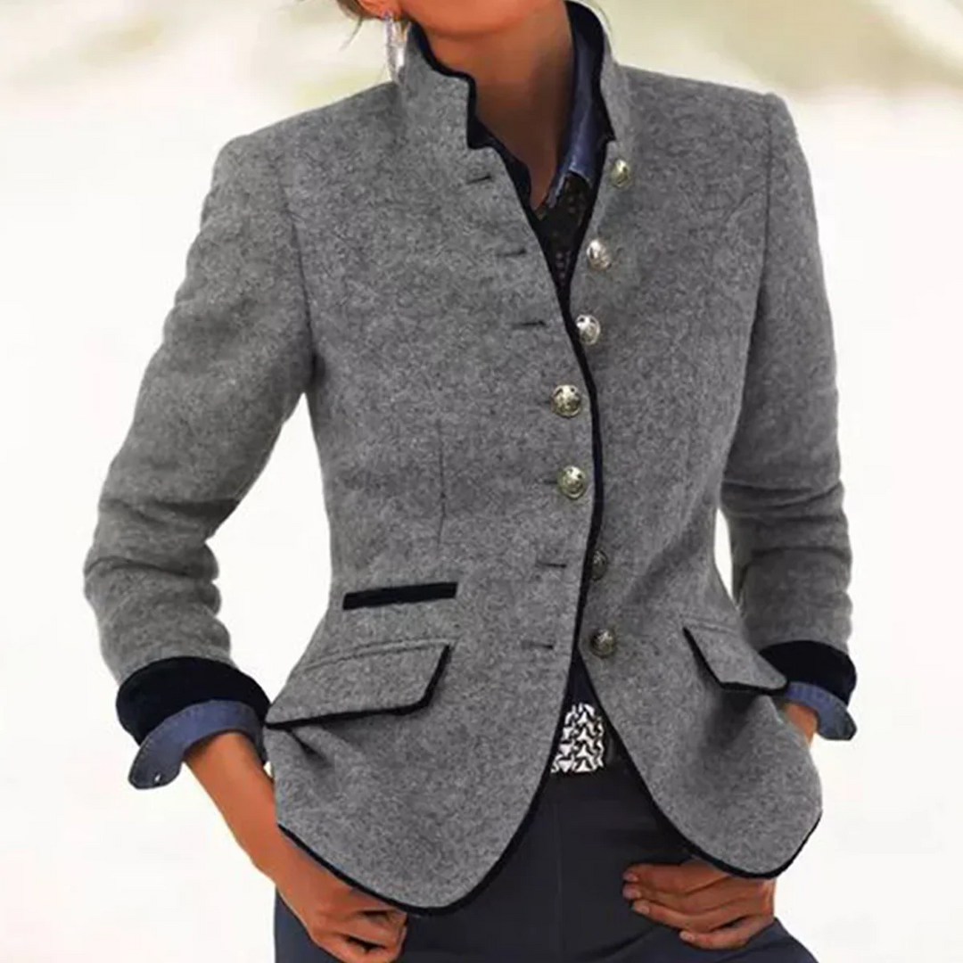 R&B | Hoher Kragen Damen Winterjacke Gepolstert Lange Passform