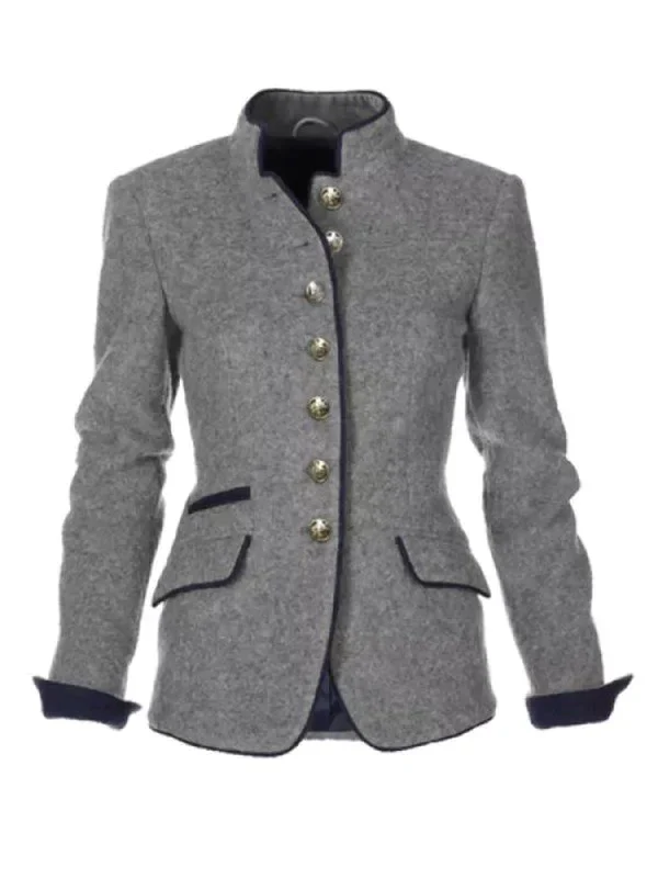 R&B | Hoher Kragen Damen Winterjacke Gepolstert Lange Passform