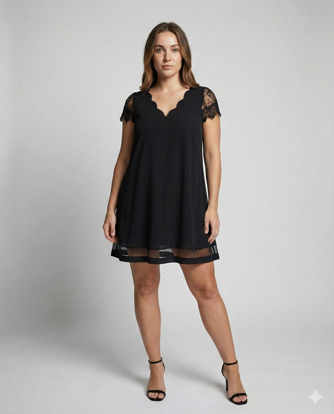 Elegantes Detail Kleid Damen | R&B