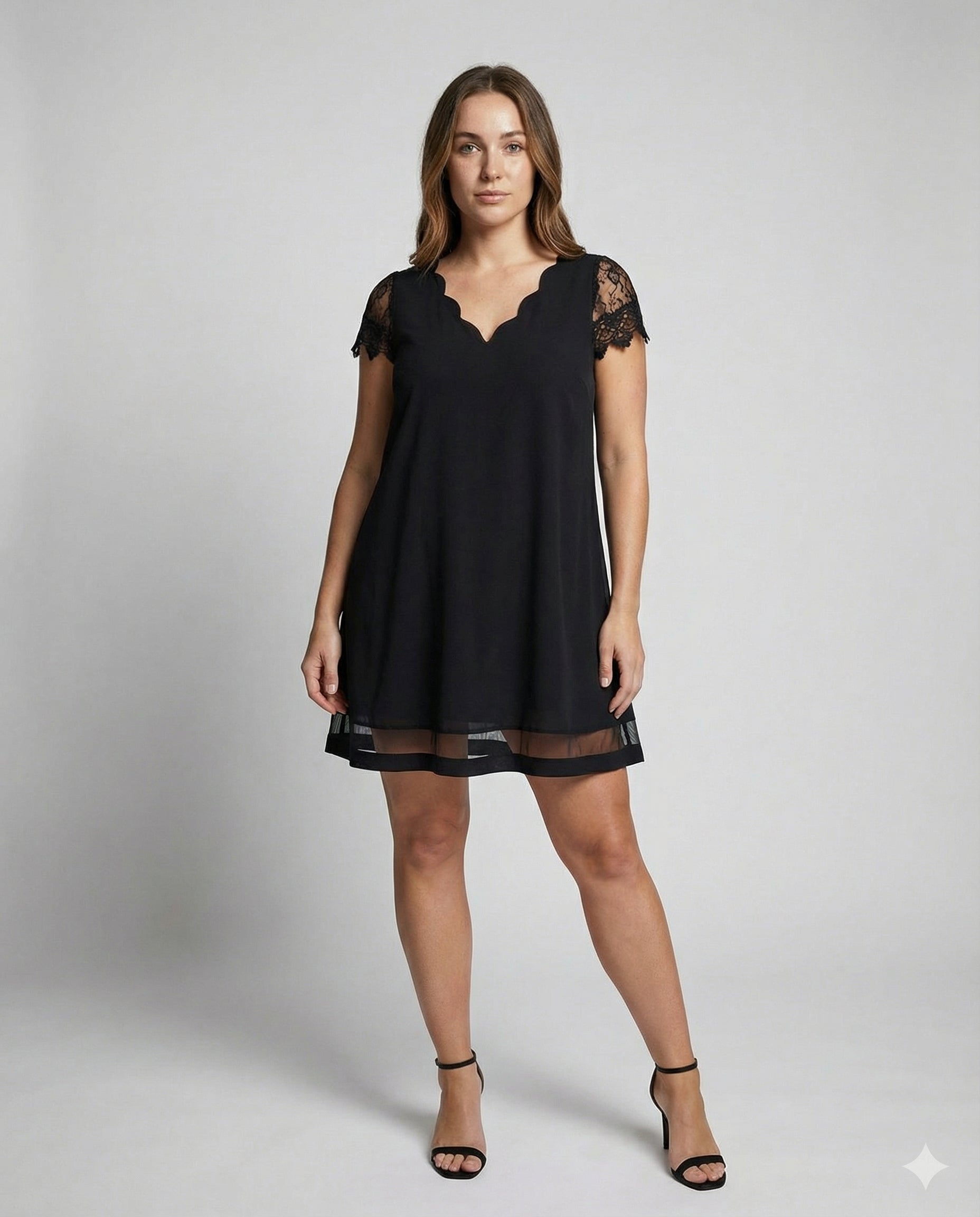 Elegantes Detail Kleid Damen | R&B