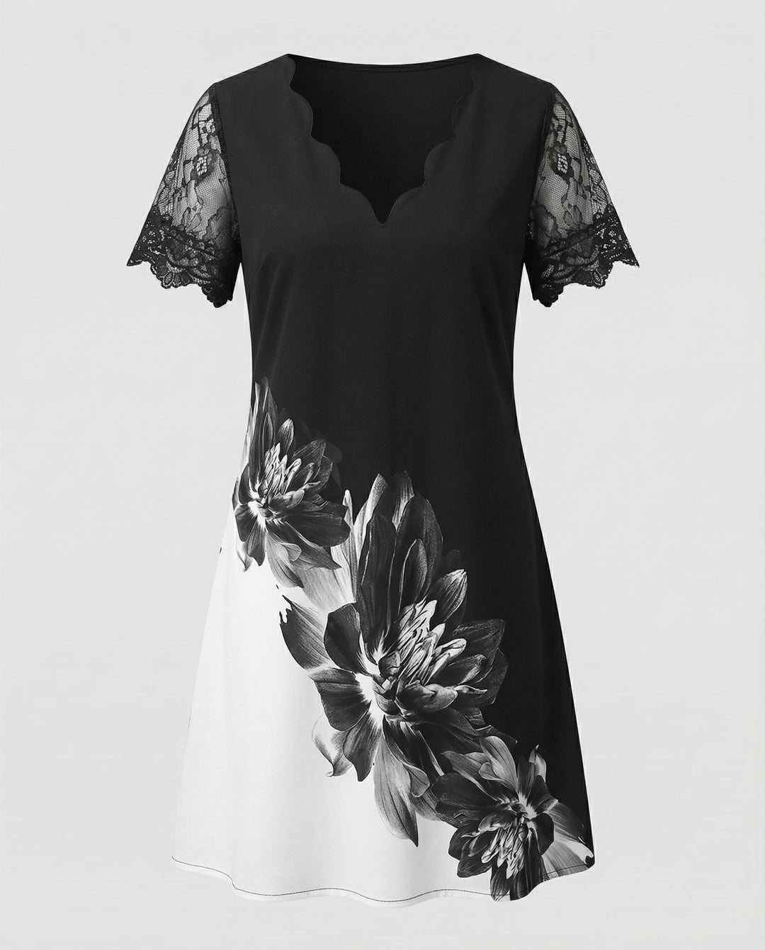 Elegantes Detail Kleid Damen | R&B