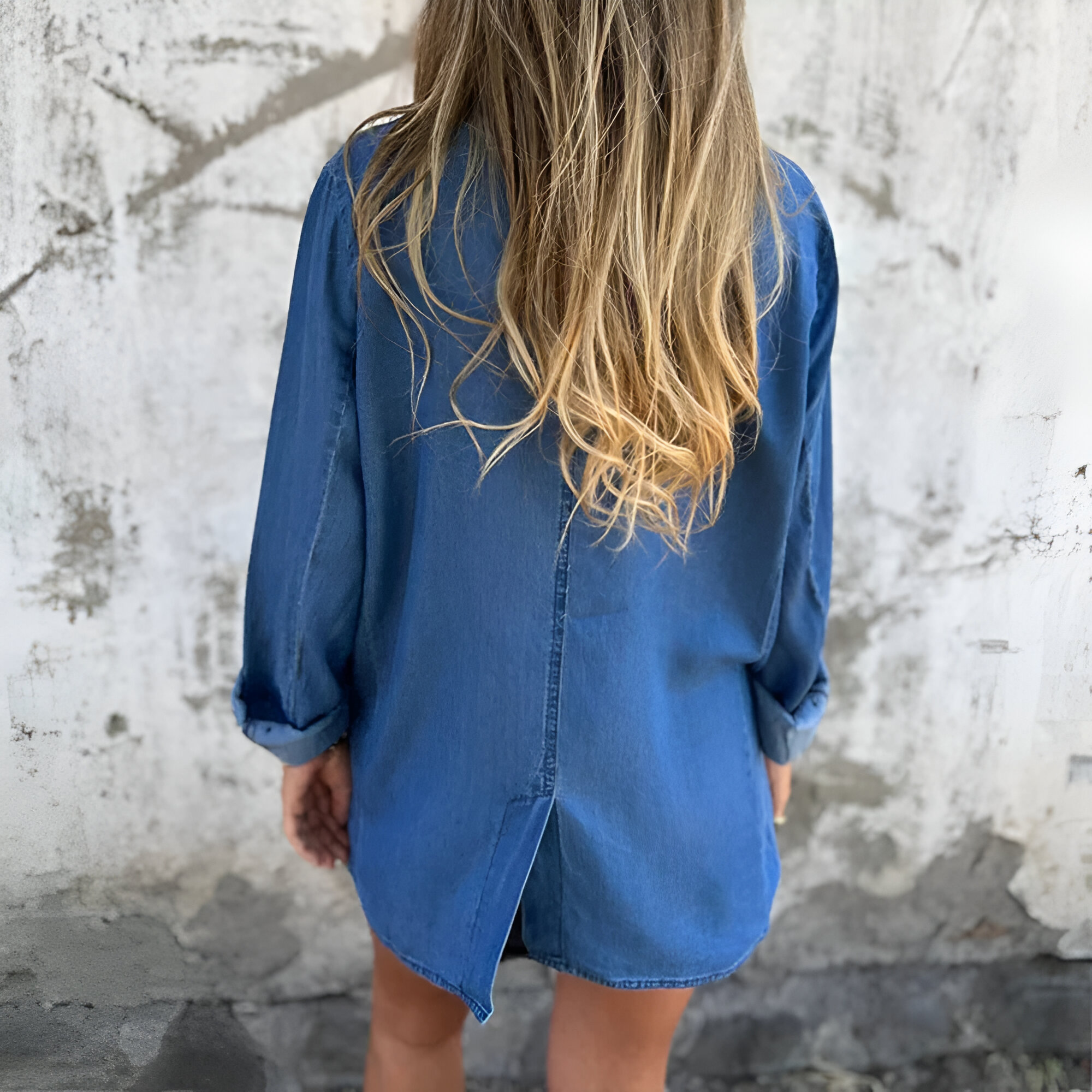 R&B | Damen Lange Jacke mit Knöpfen und Taschen