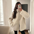 R&B | Oversized Fleecejacke mit Stehkragen