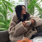 R&B | Oversized Fleecejacke mit Stehkragen