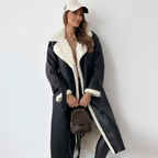 R&B | Winterjacke Aus Pu-Leder mit Fleecefutter
