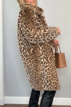 R&B | Damen Elegante Winterjacke mit Leopardenmuster