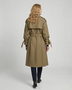 Eleganter Trenchcoat Damen Mittellang Design Mantel Frühling Herbst