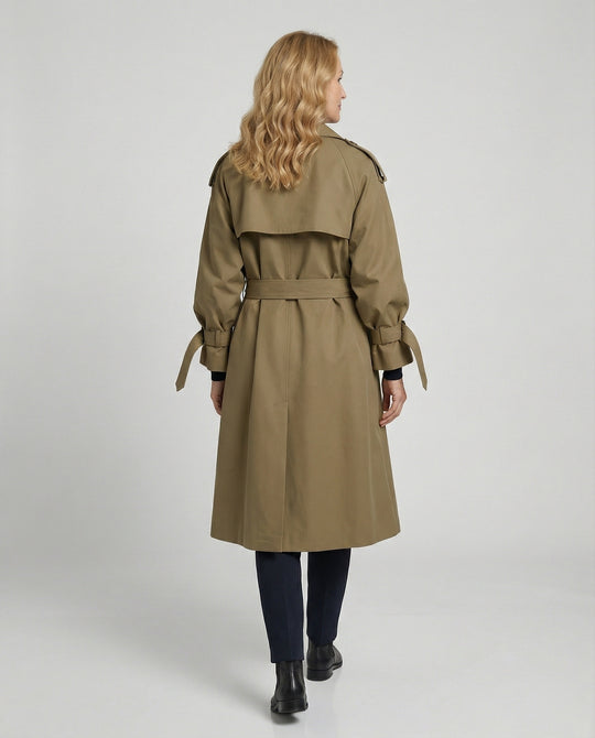 Eleganter Trenchcoat Damen Mittellang Design Mantel Frühling Herbst