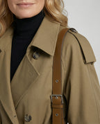 Eleganter Trenchcoat Damen Mittellang Design Mantel Frühling Herbst