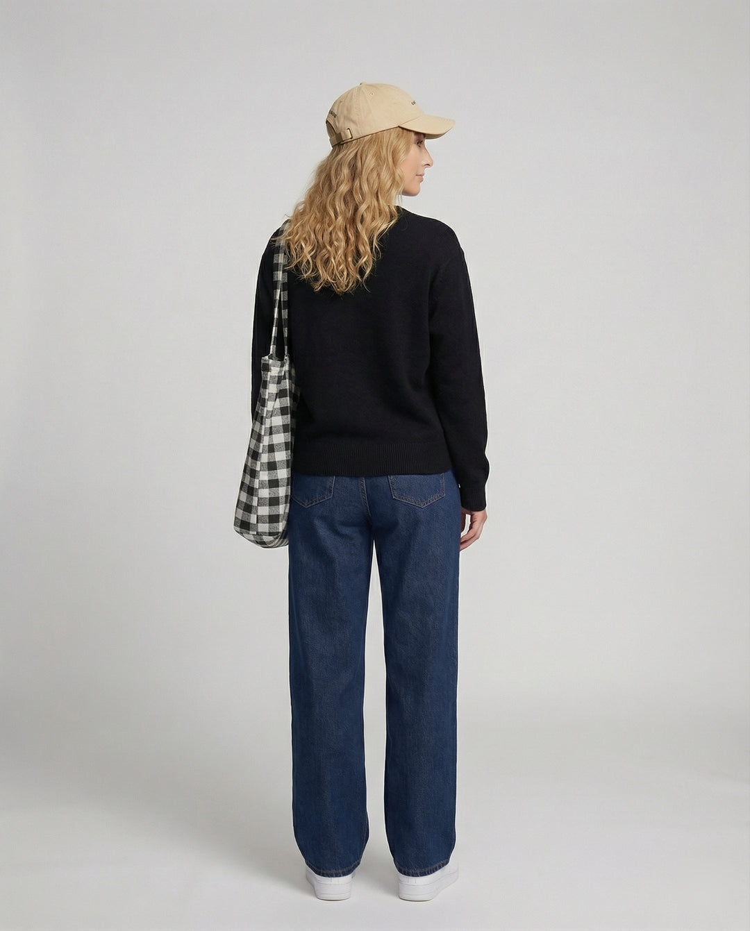 Eleganter V-Ausschnitt Strickpullover für Damen in lockerer Übergröße Passform