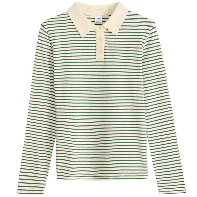 R&B | Langarm-Poloshirt Damen Aus Baumwolle