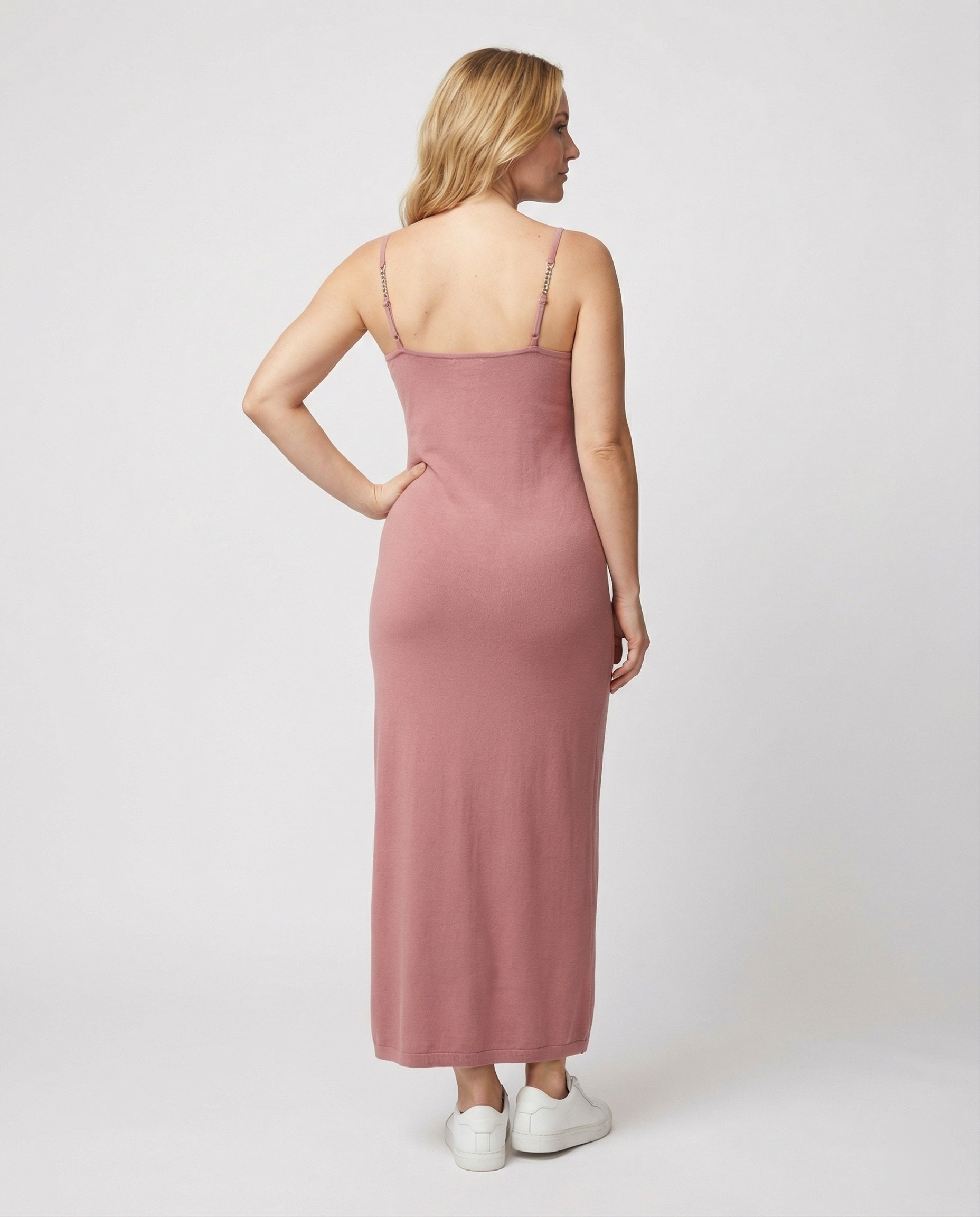 Elegantes Trägerkleid Slimming Baumwolle Maxikleid Damen Sommer