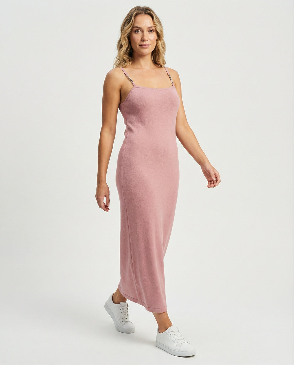 Elegantes Trägerkleid Slimming Baumwolle Maxikleid Damen Sommer