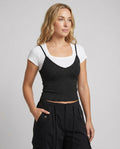 Elegantes Zweiteiler Set Damen T-Shirt und Polka Dot Top