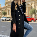 R&B | Schicker Damen Langer Wintermantel mit Elegantem Doppelreiher-Schnitt
