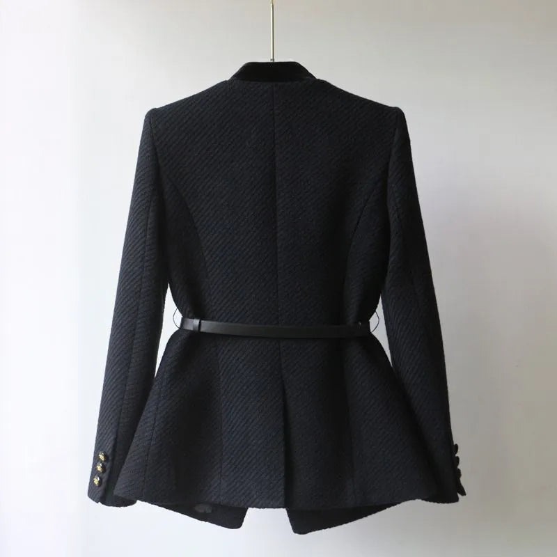 R&B | Zeitloser Damen Wollmantel - Mid-Length Eleganz & Wärme