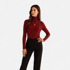 R&B | Rollkragenpullover Langarm Gerippt