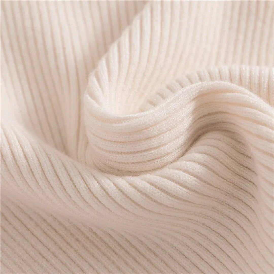 R&B | Rollkragenpullover Langarm Gerippt