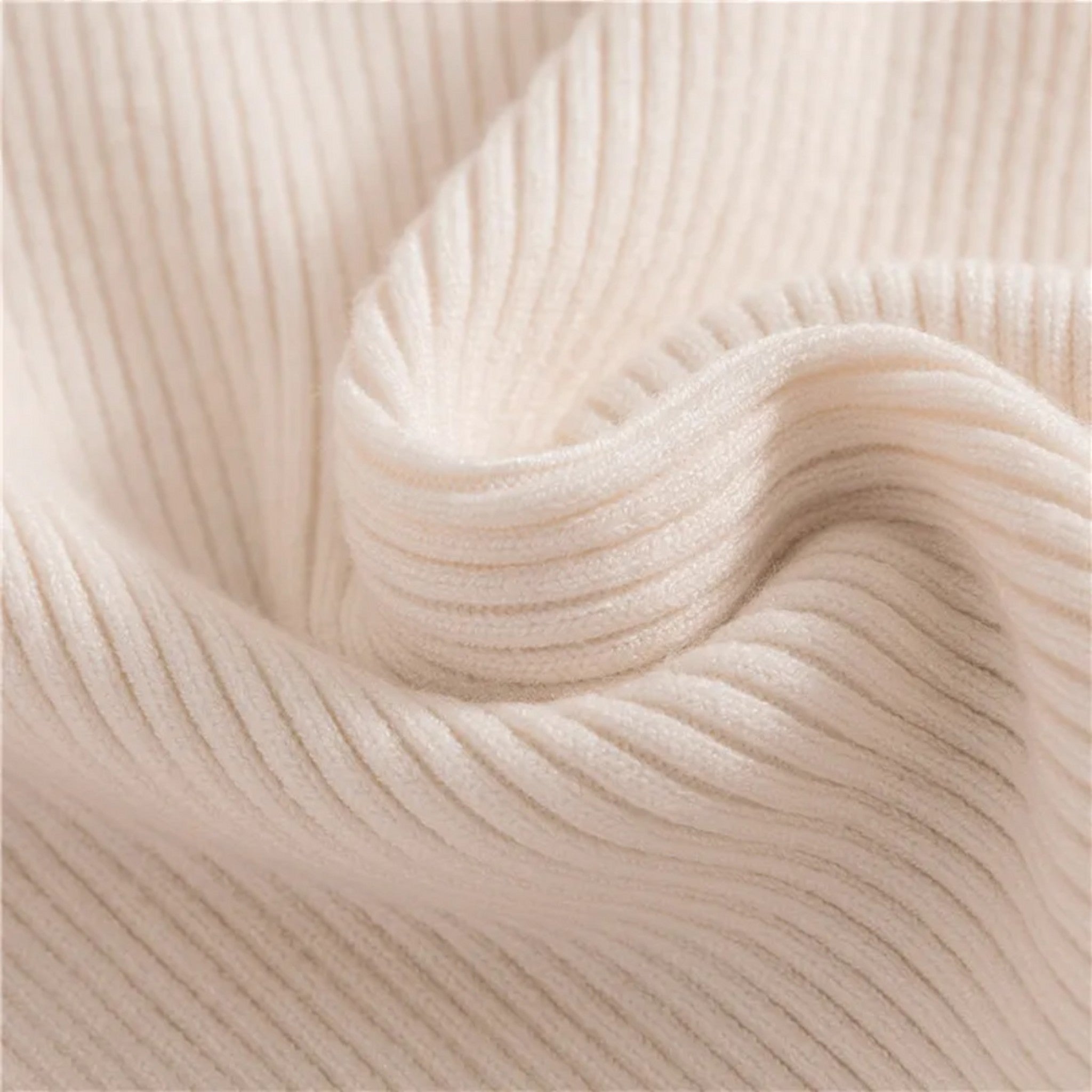 R&B | Rollkragenpullover Langarm Gerippt