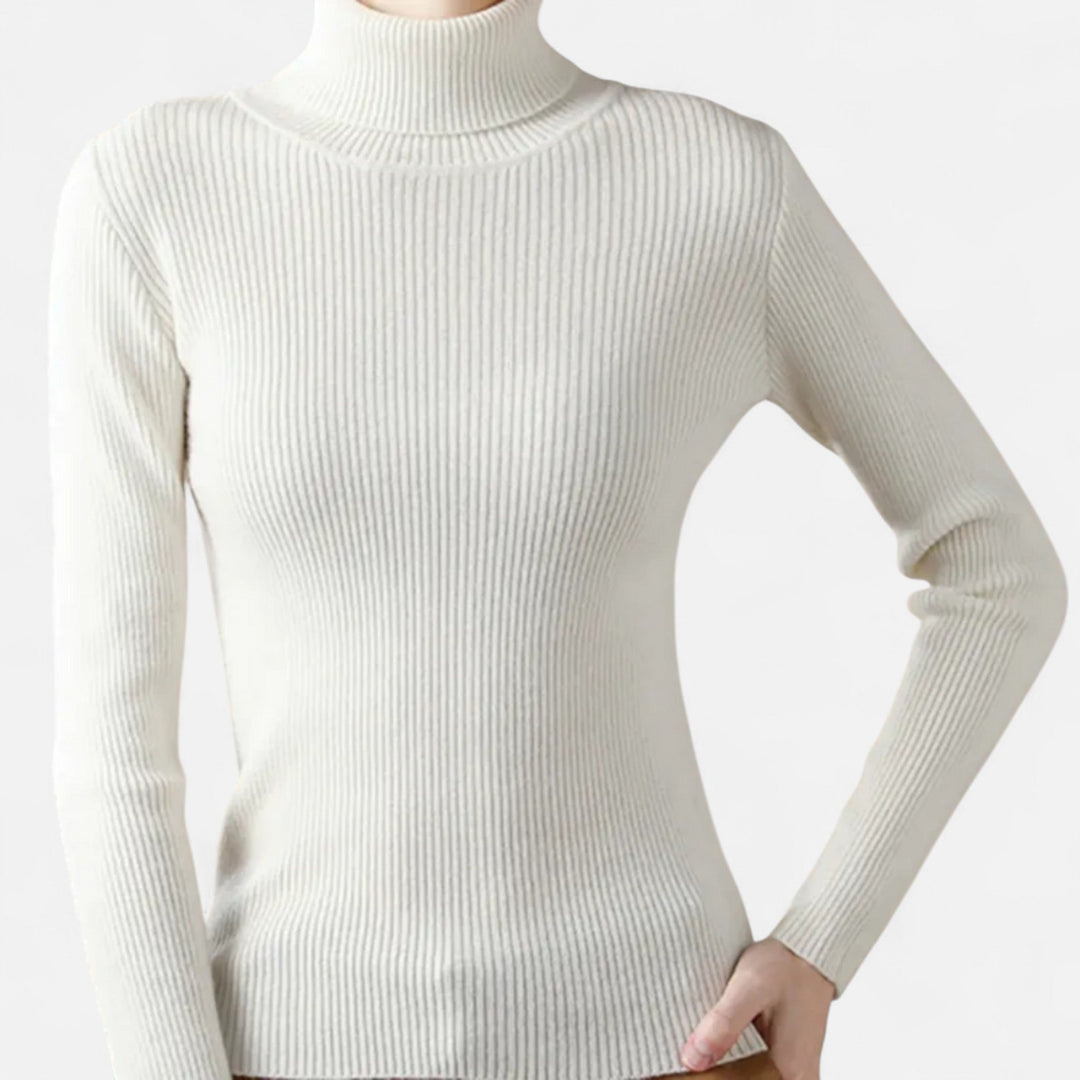 R&B | Rollkragenpullover Langarm Gerippt