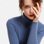 R&B | Rollkragenpullover Langarm Gerippt