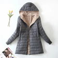 R&B | Langer Mantel Leichte Damenjacke mit Fleeceeinsatz für Den Winter