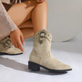 R&B | Bestickte Mid-Tube-Stiefel für Frauen – Schickes & Stilvolles Design
