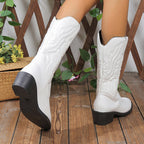 R&B | Weiße Cowboystiefel für Damen