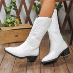 R&B | Weiße Cowboystiefel für Damen
