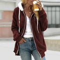 R&B | Kuschelige Damen Teddyjacke Mit Warmer Kapuze
