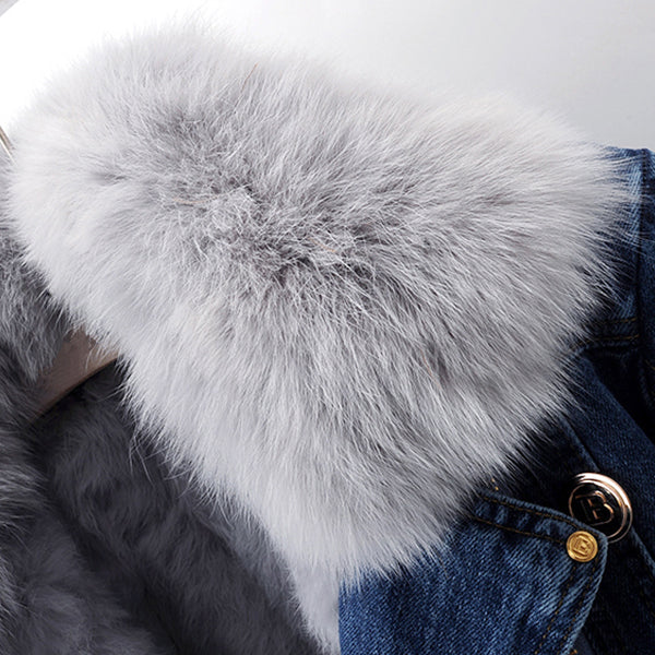 R&B | Daly Luxuriöser Denim-Mantel