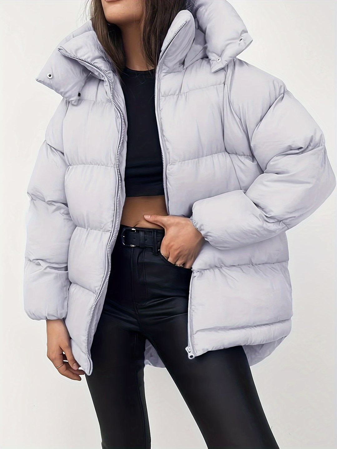 R&B | Gemütliche Stilvolle Kurze Pufferjacke für Damen Warm und Vielseitig