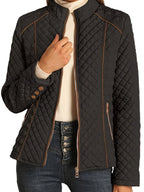 R&B | Damen Gefütterte Winterjacke mit Reißverschluss und Luxuriösem Material