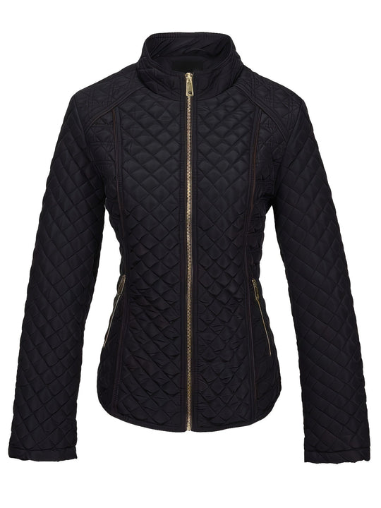 R&B | Damen Gefütterte Winterjacke mit Reißverschluss und Luxuriösem Material