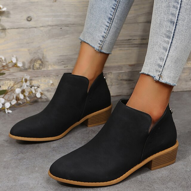 Stiefeletten - Freizeit-Stiefeletten mit niedrigem Absatz für Damen R&B