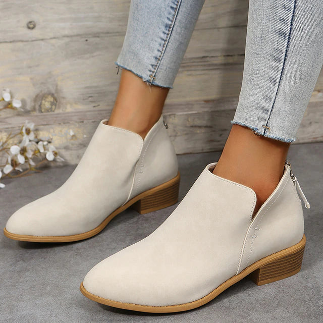 Stiefeletten - Freizeit-Stiefeletten mit niedrigem Absatz für Damen R&B